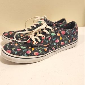 Vans floral print low tops size 8